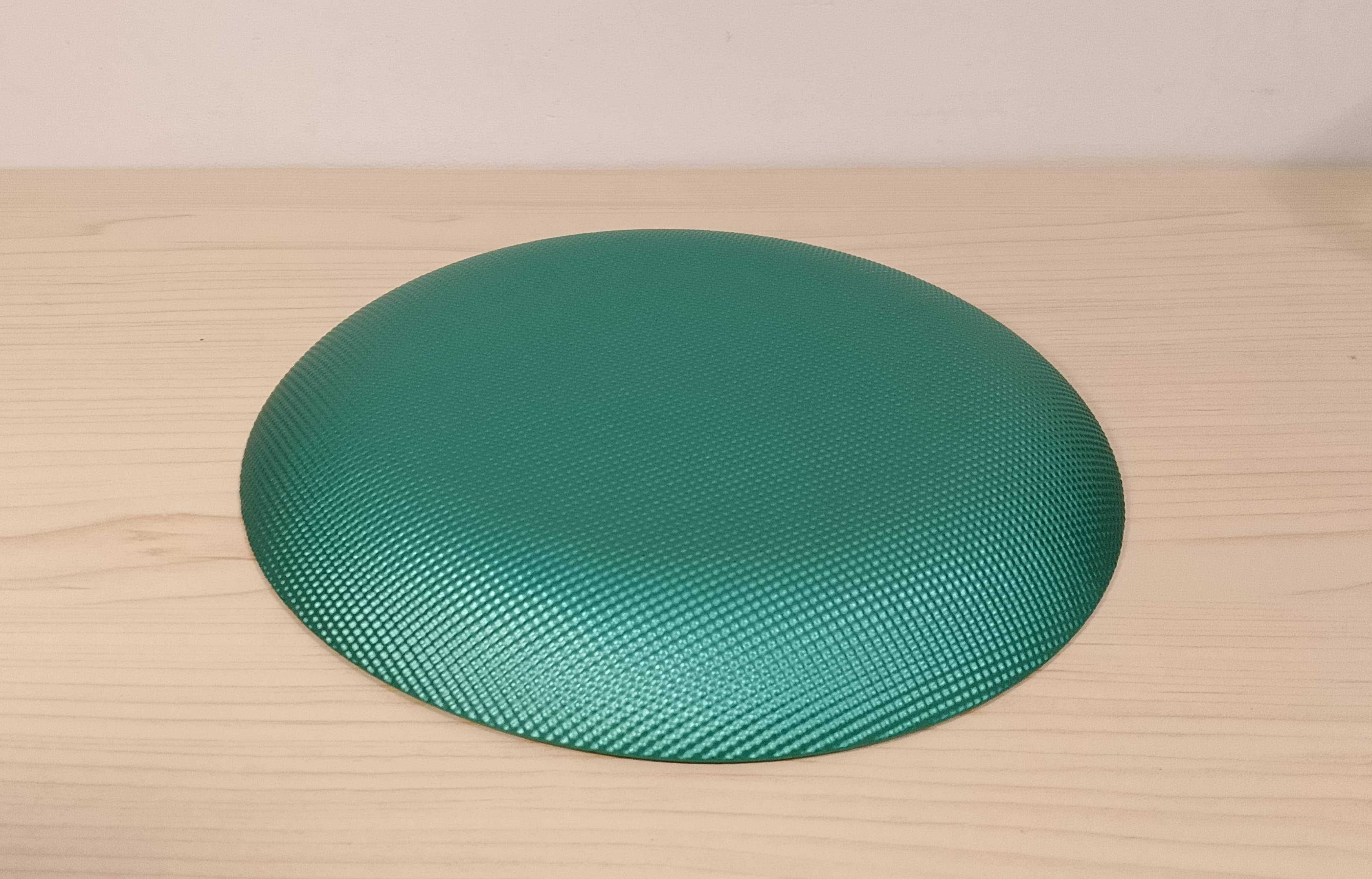 Piękny szklany talerz zielony/turkusowy, śr. 25 cm.