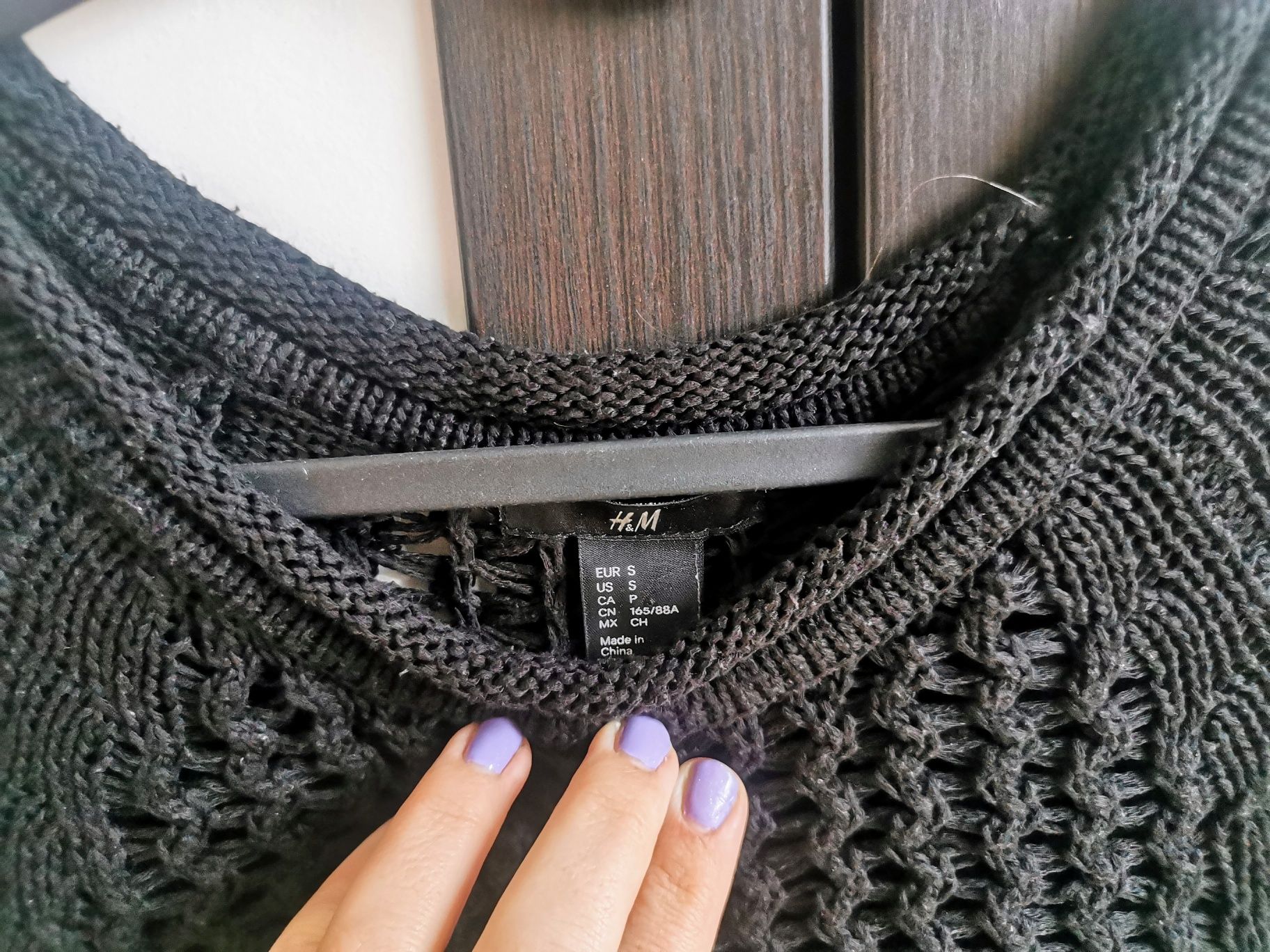 Sweter, sweterek tkany, siateczka H&M r36