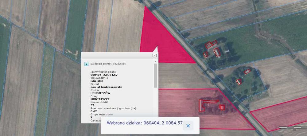 Gospodarstwo rolne 5,47ha Dom Budynki Siedlisko Pole uprawne Działki