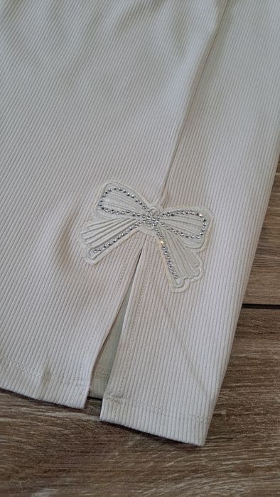 Spódnica prążek nowa L beż