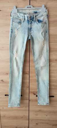 Spodnie jeansy h&m denim 97% bawełna