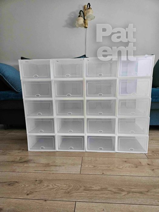 Pudełka 20 sztuk modułowe organizery białe do przechowywania zestaw