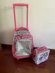Mochila escolar LOL com rodinhas + lancheira