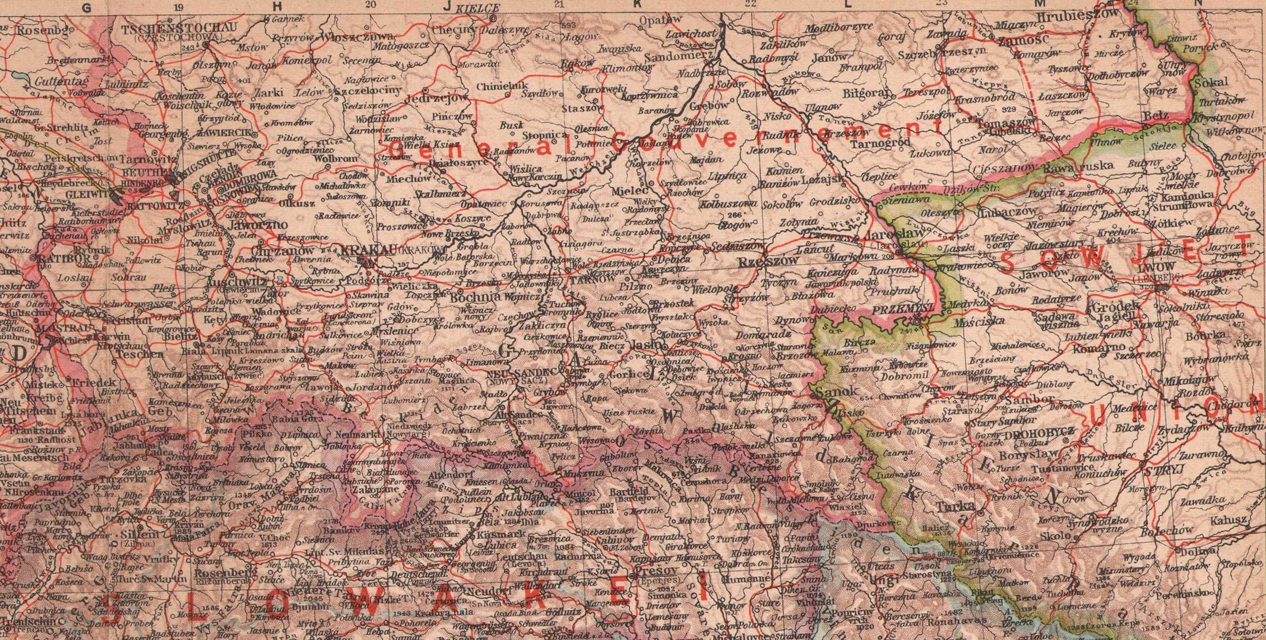 Protektorat Czech i Moraw Generalna Gubernia 1941 r. autentyk