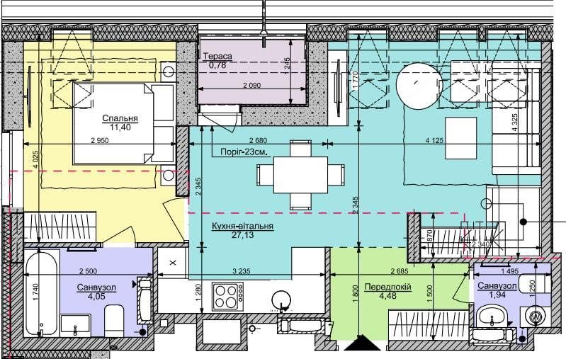 Продаж квартири від забудовника 50 м2 в ЖК Комфорт Таун, Березнева 12