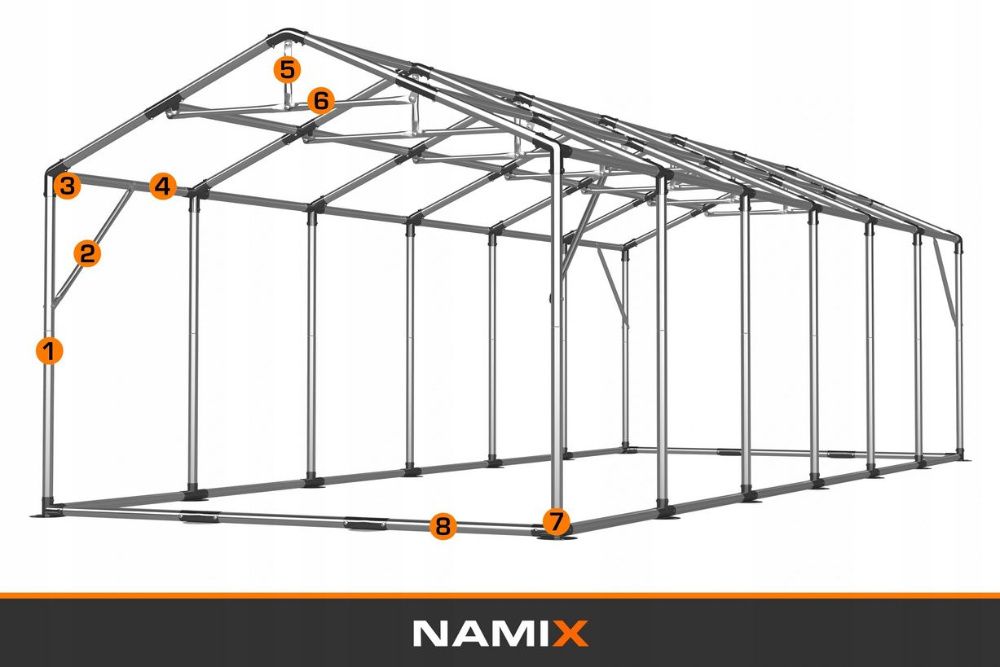 Namiot PRESTIGE 5x12-2,6m hala przemysłowa magazynowy CAŁOROCZNY PVC