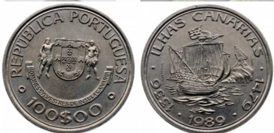 Moedas portuguesas de coleção 50$/100$ escudos