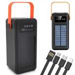 Портативное зарядное устройство с солнечной пане Power Bank 120000 mAh