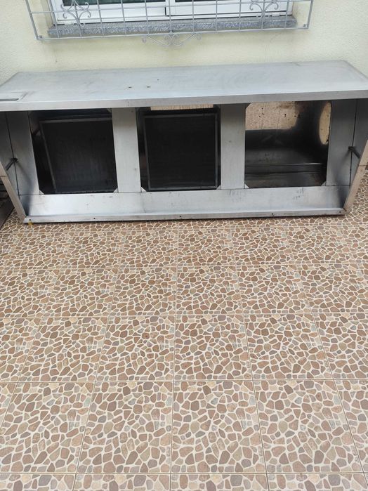 Hote chaminé inox c/3 filtros