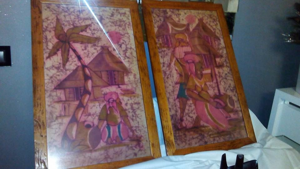 Coleção de 2 quadros + peças de Cabo Verde, Marrocos e Brasil