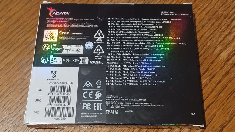 NOWY! Ultraszybki dysk 2TB SSD NVMe Adata Legend 860