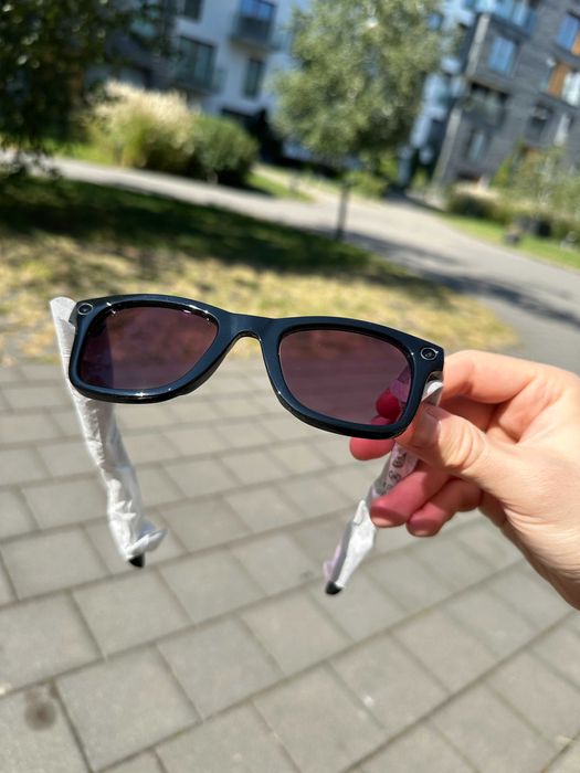 Ray-Ban Meta Wayfarer Чорні на Фіолетових хамелеон лінзах М OPEN BOX