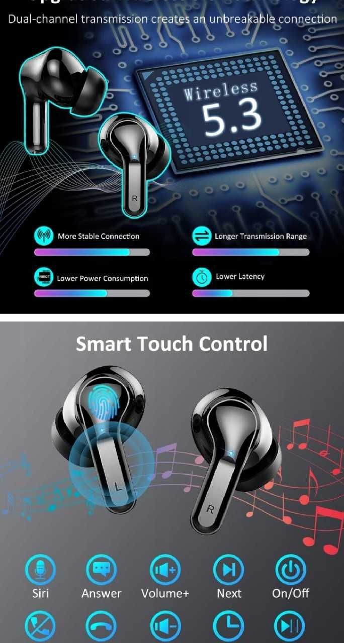 Słuchawki bezprzewodowe bluetooth 5.3 Ordtop i13
