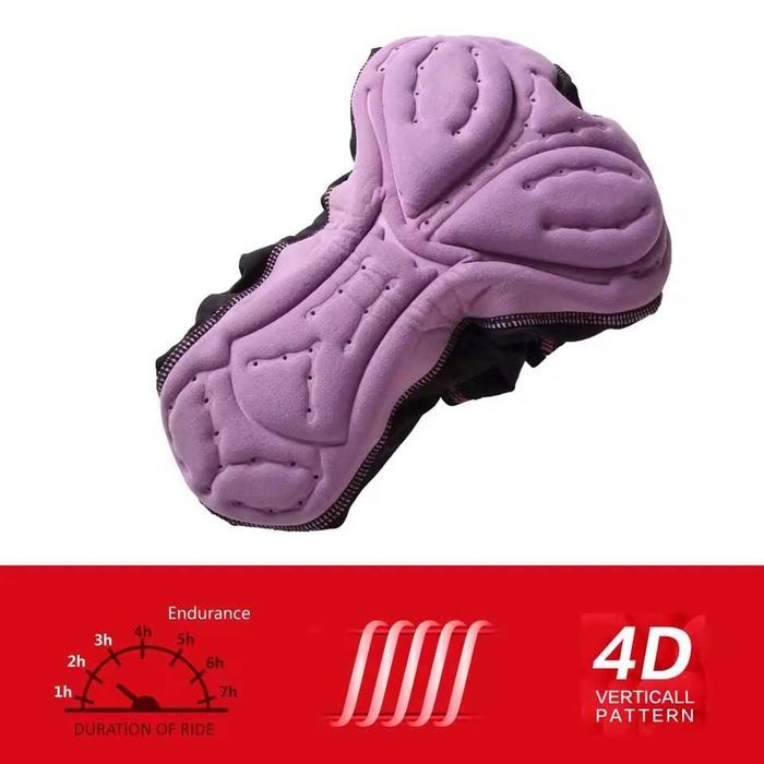 Damskie spodnie/legginsy rowerowe SANTIC 3/4 z wkładką żelową 4D