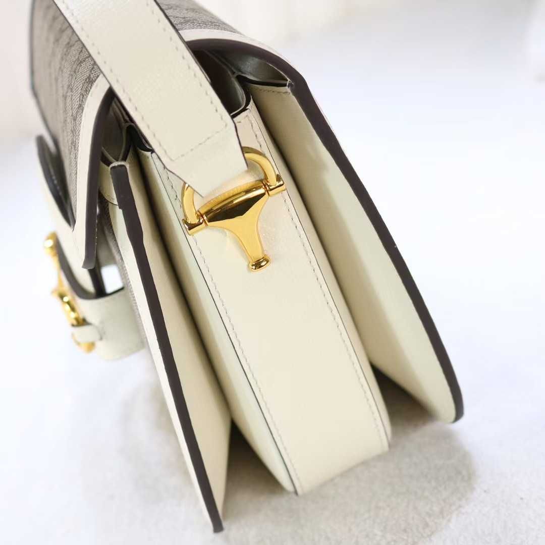 Gucci Horsebit 1955 Mini BagBeige/White