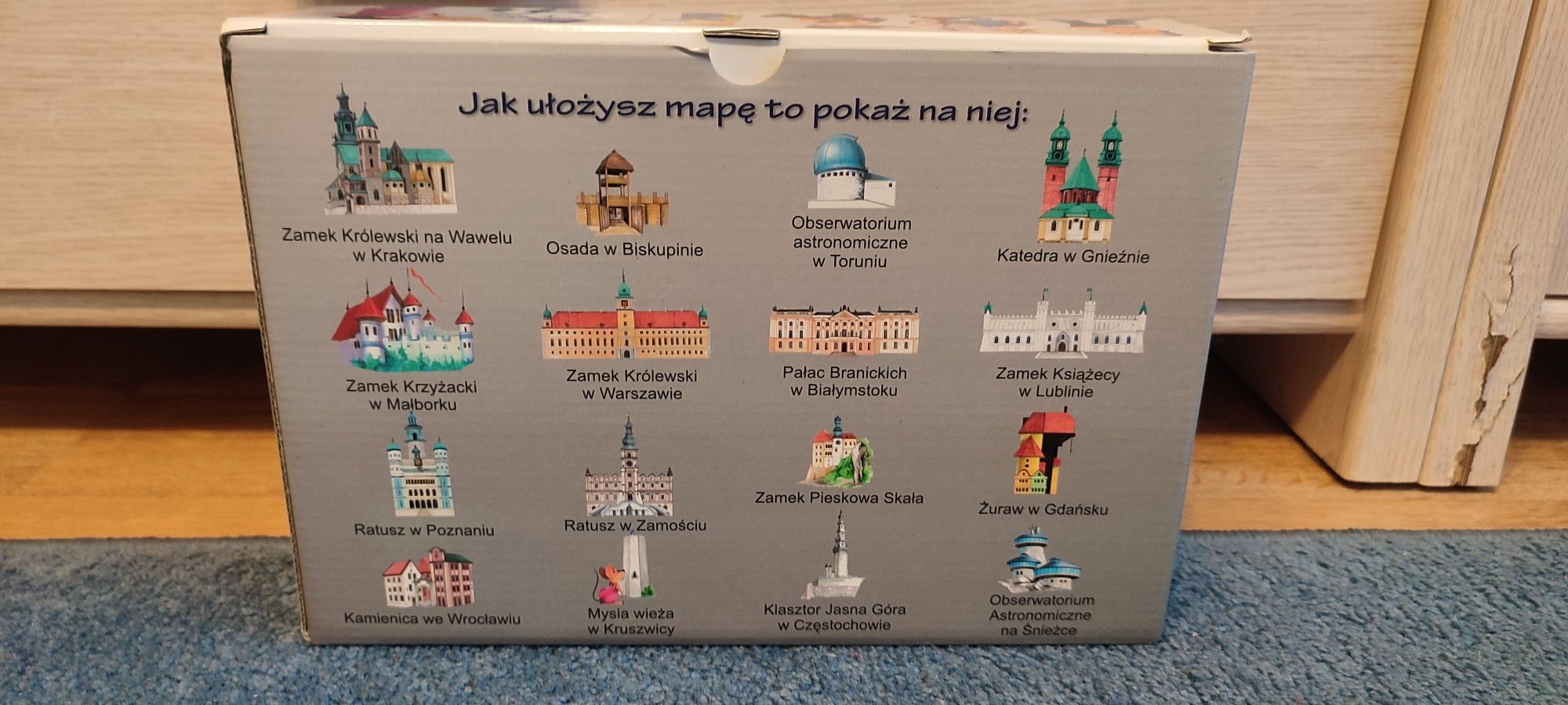 Nowe puzzle dla Dzieci Mapa Polski 79 elementów, 50x50cm
