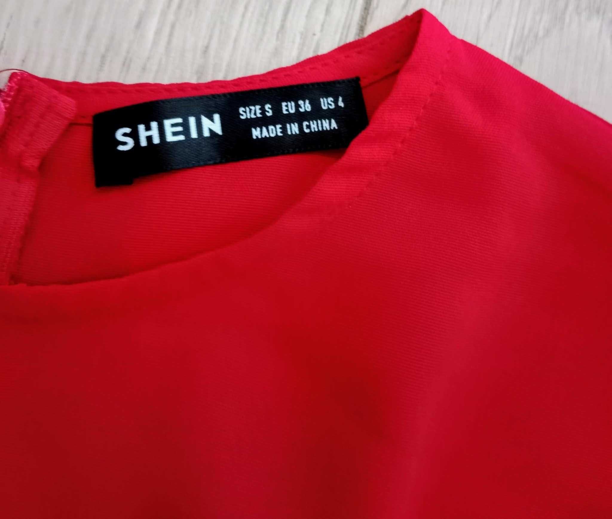 Shein S/36 elegancki kombinezon z paskiem