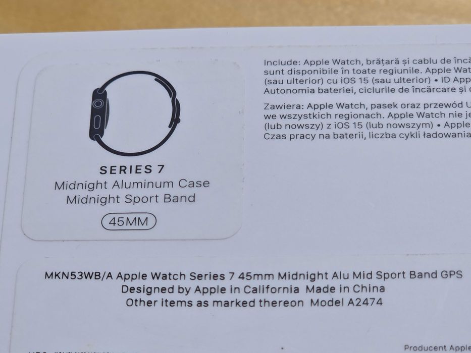 Apple Watch 7 45 mm Komplet