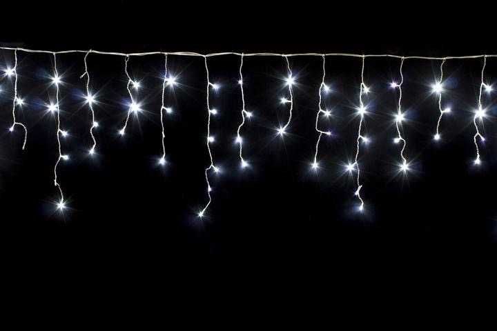 БІЛЕ СВІТЛО! Вулична Бахрома. Гирлянда LED белый кабель хвойная лапа