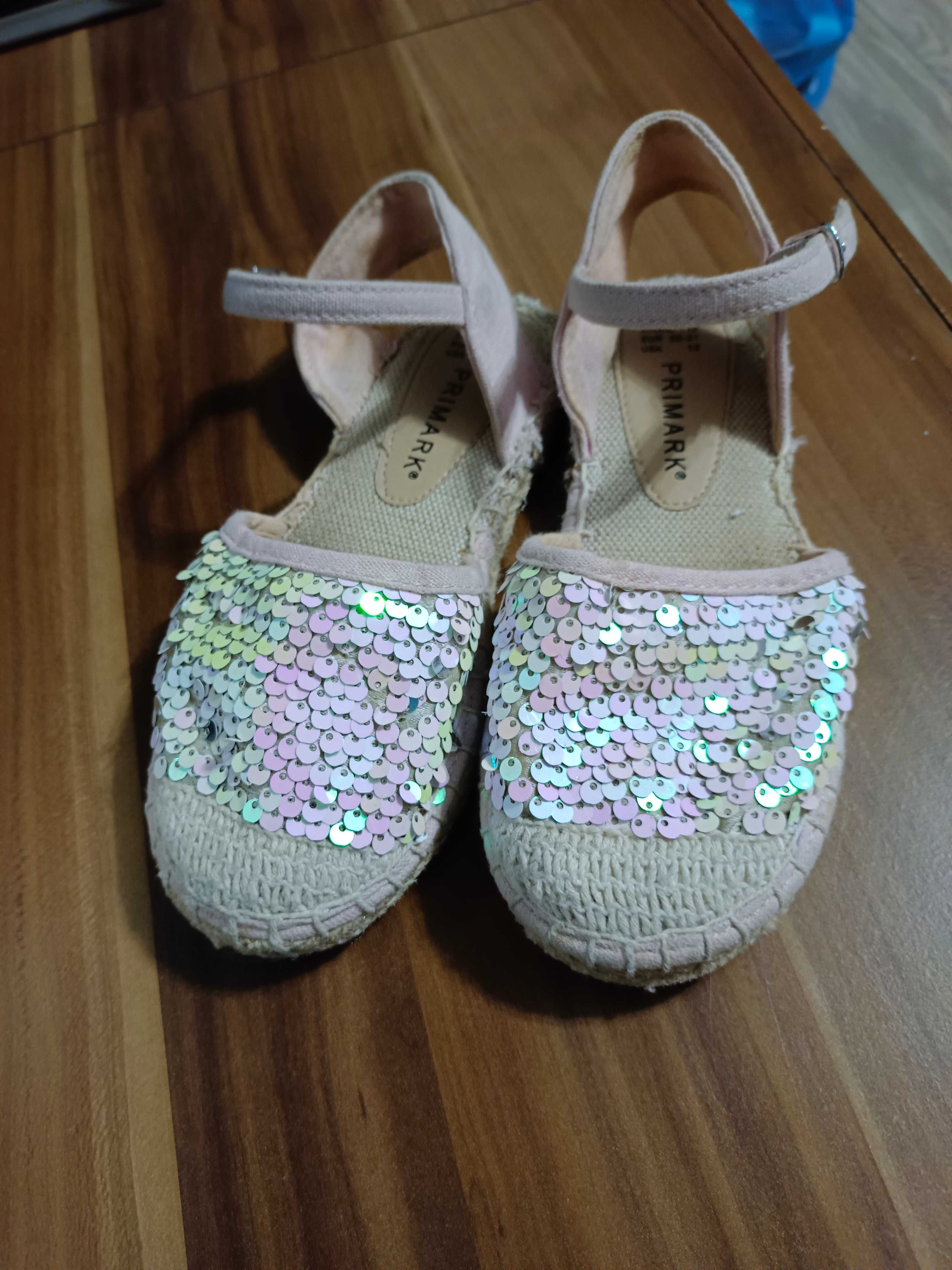 Espadryle sandały z cekinami 30/31