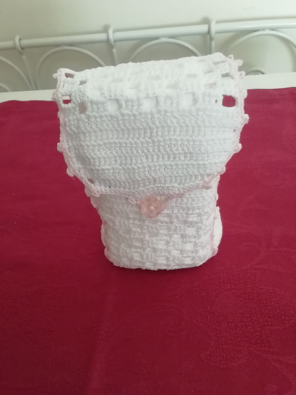 Porta lenços de crochet