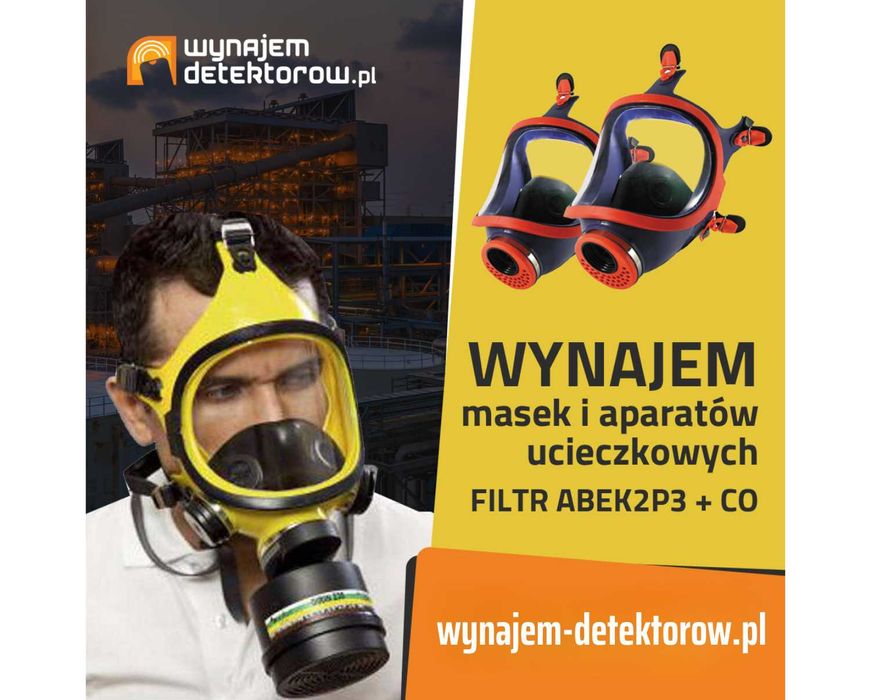Wynajem maski ucieczkowej CO - tlenek węgla ABEK2P3