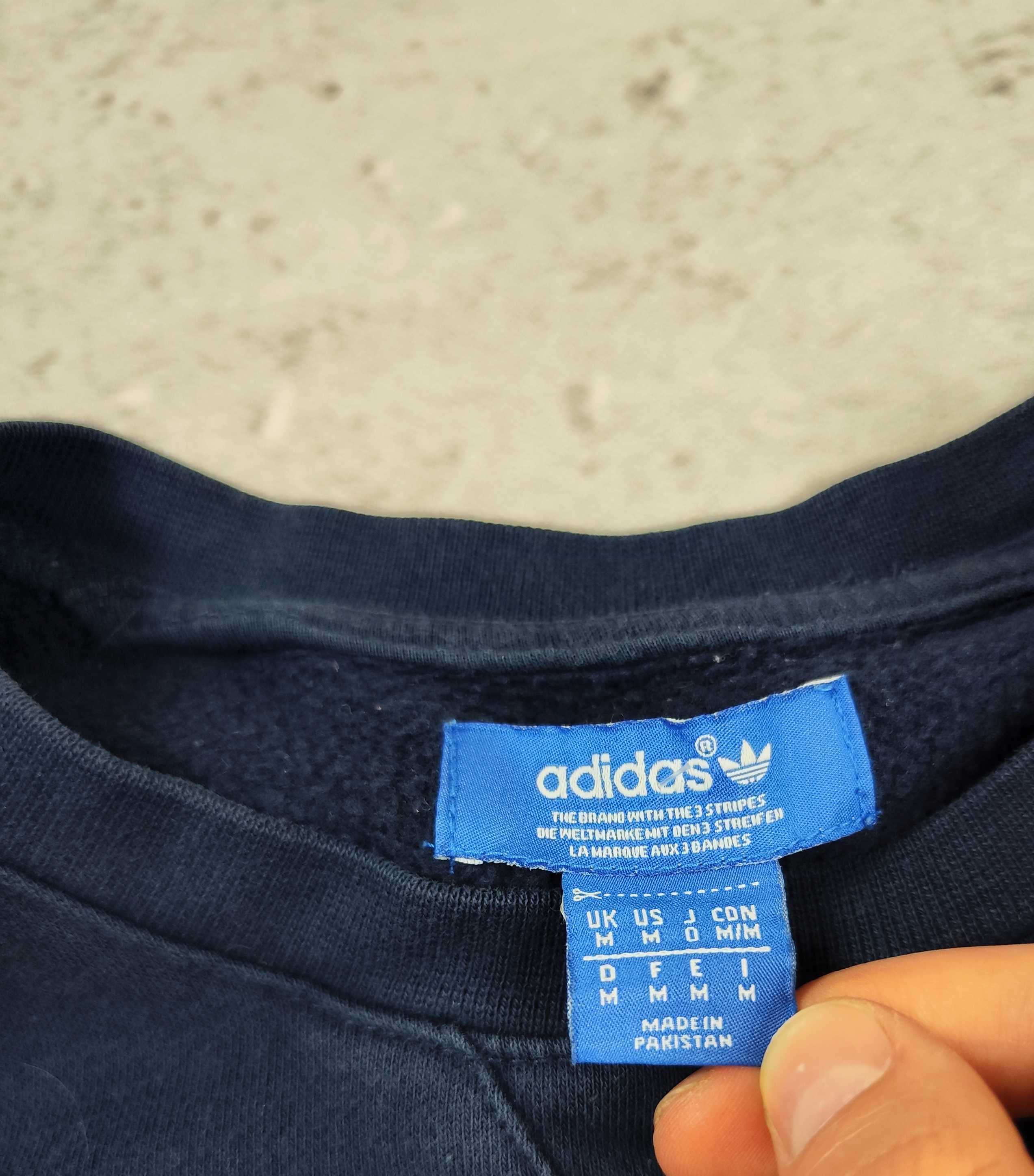 Bluza Adidas męska granatowa logo crewneck r. M