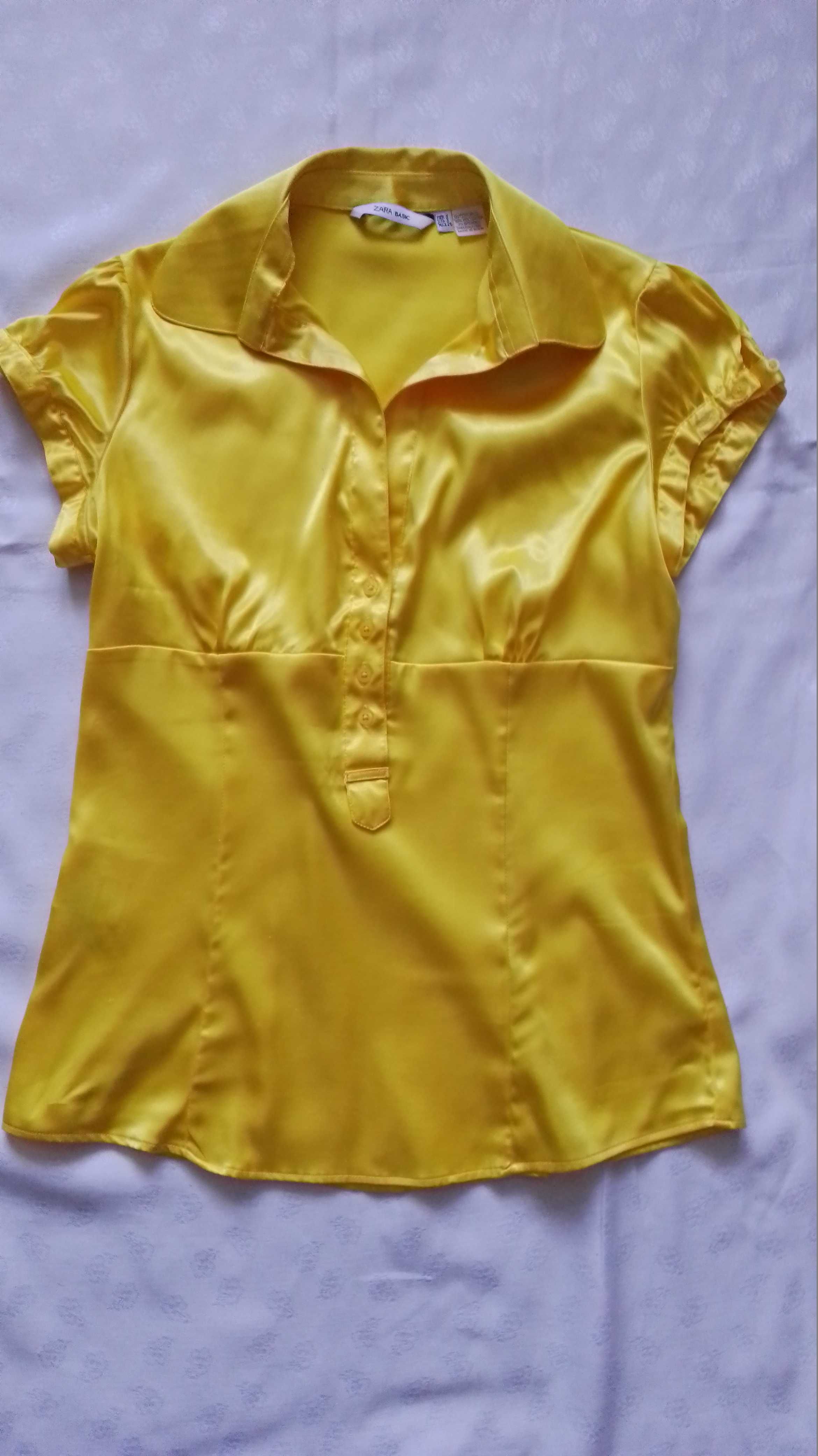 Блузка атласная Zara basic размер. S.