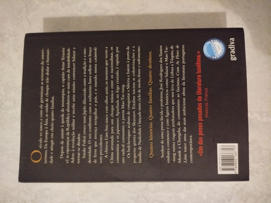 As Flores de Lótus, Romance por José Rodrigues dos Santos - Novo