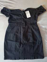 Nowa piękna sukienka jeans czarna rozmiar l/xl