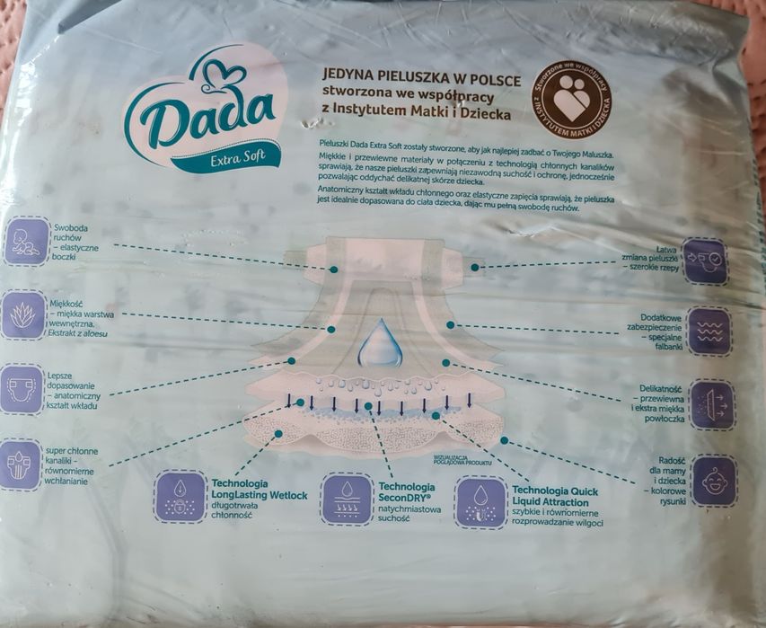 Pieluszki Dada Extra Soft 5 - 2 x 68szt