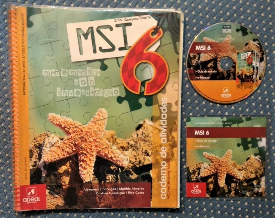 "MSI 6 Matemática Sob Investigação 6ºAno" Caderno Atividades + CD-ROM