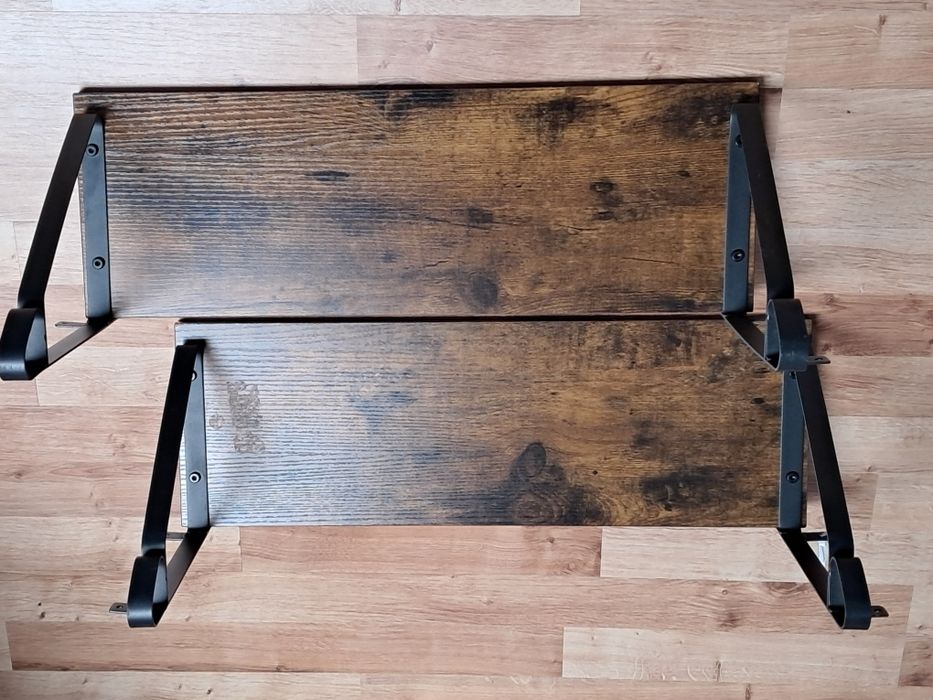 Półki drewniane zestaw 2 szt ciemnym brąz zestaw komplet jak nowe