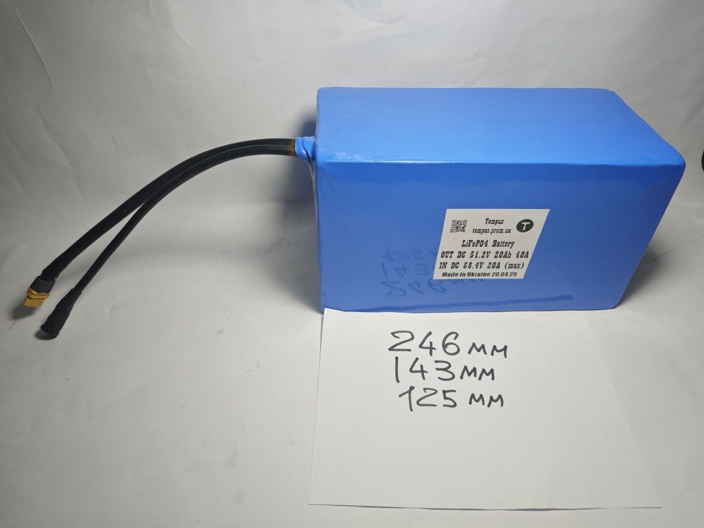 LiFePO4 аккумулятор 48V 20Ah в термоусадке из элементов EVE 40135