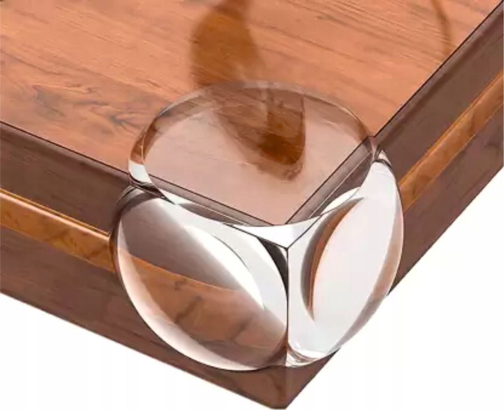 Zabezpieczenie rogów stołu mebli przeźroczyste okrągłe 8 sztuk