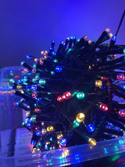 Lampki kolorowe na choinkę i zewnętrzne dlugie 600 lampek