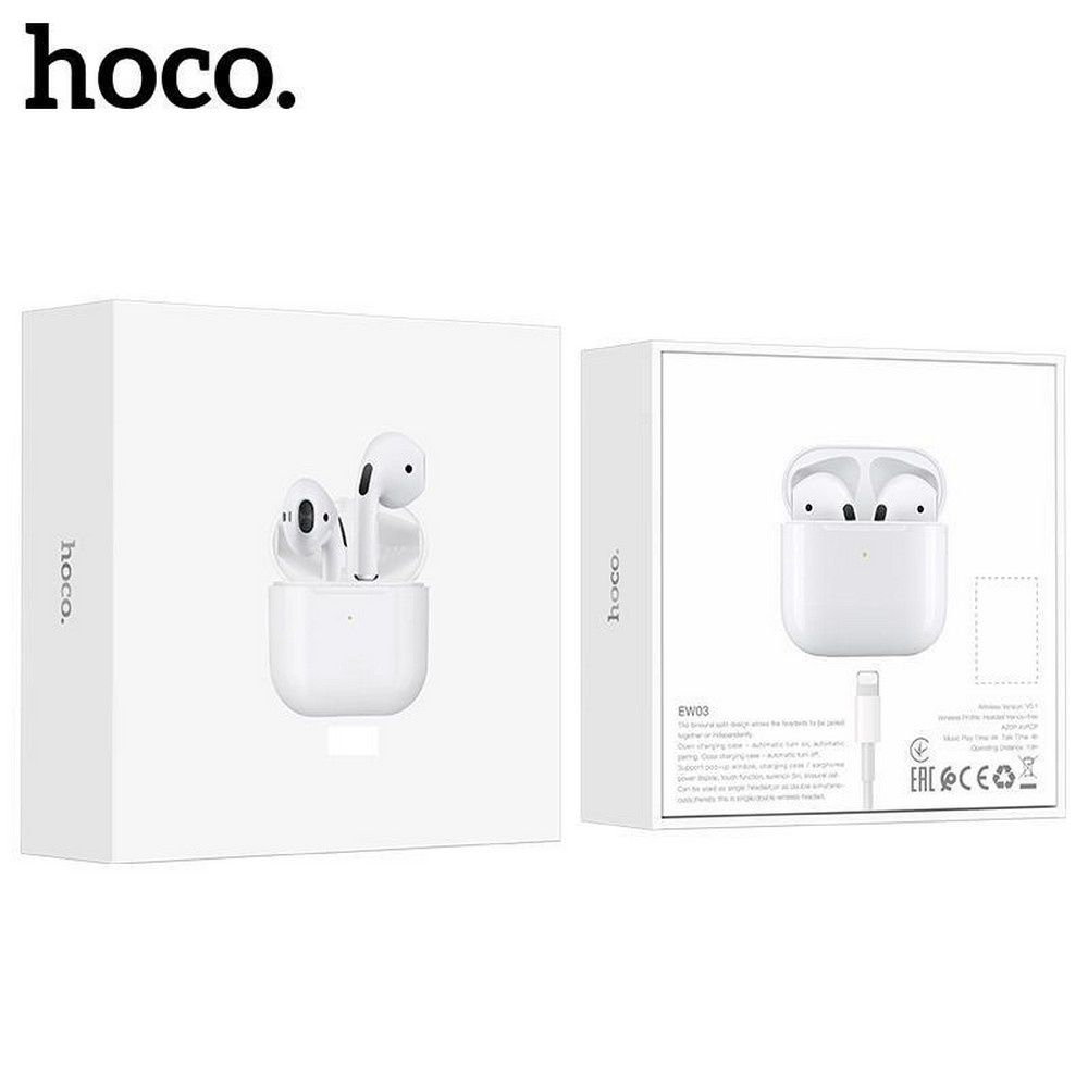 Беспроводные Bluetooth наушники Hoco EW03 Plus с кейсом для зарядки