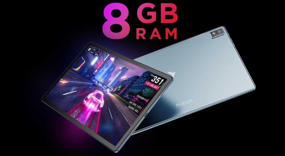 Планшет Pixus Arena 10,95 2K IPS 8/256GB WiFi + 4G LTE 7500 mAh графіт