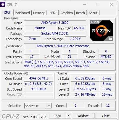 PC GAMING Ryzen 3600 / RTX 3060 / 16GB RAM / 500Gb SSD