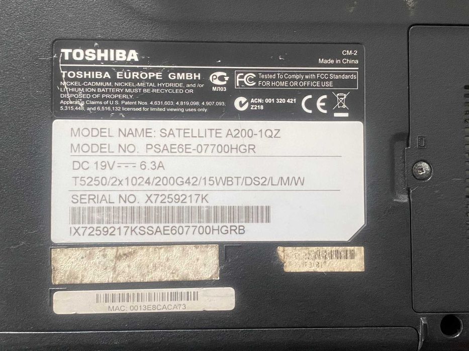 Toshiba Satellite A200-1QZ