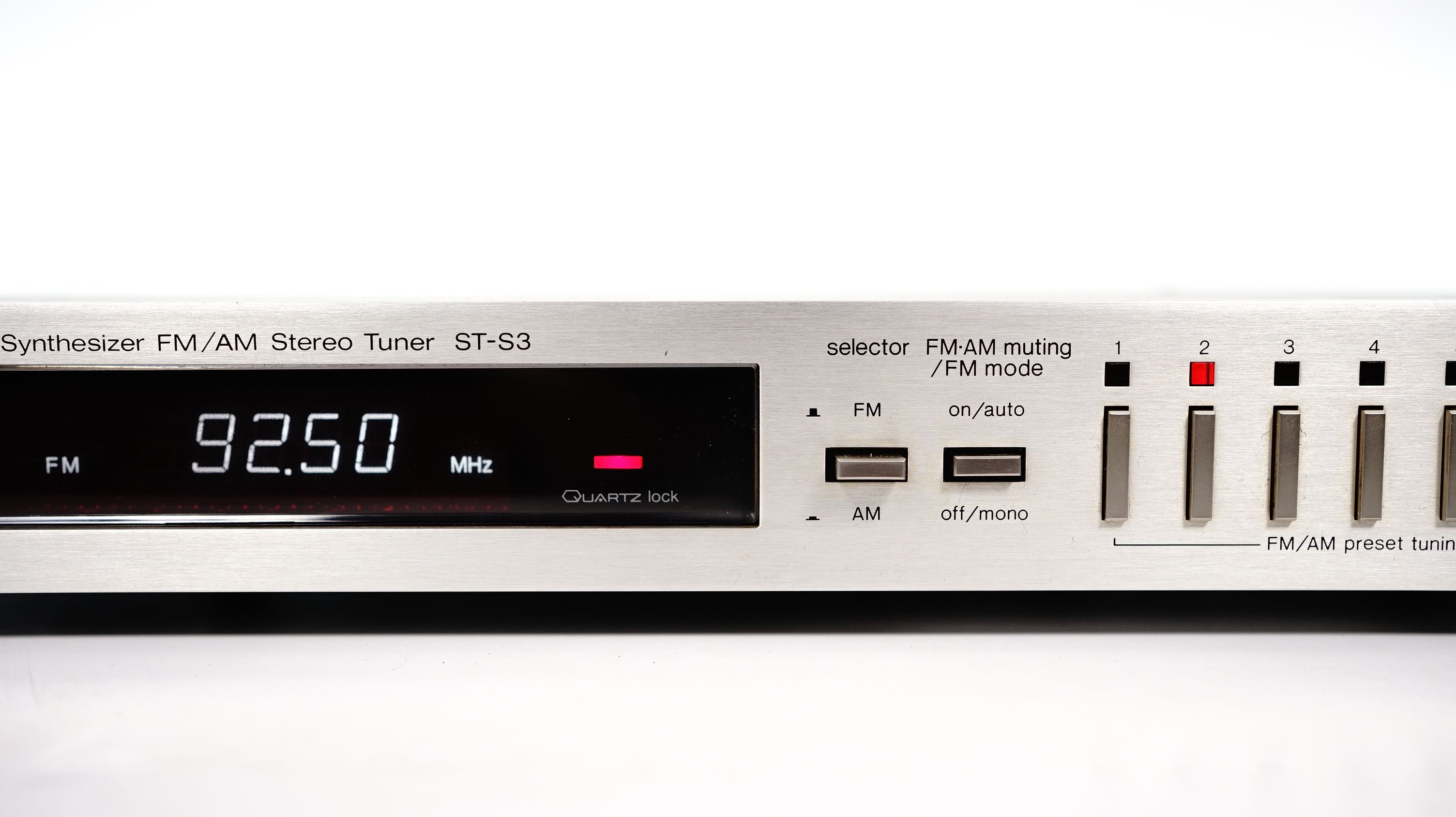 Retro tuner radiowy TECHNICS ST-S3 Vintage 1980r. FM AM * Alu