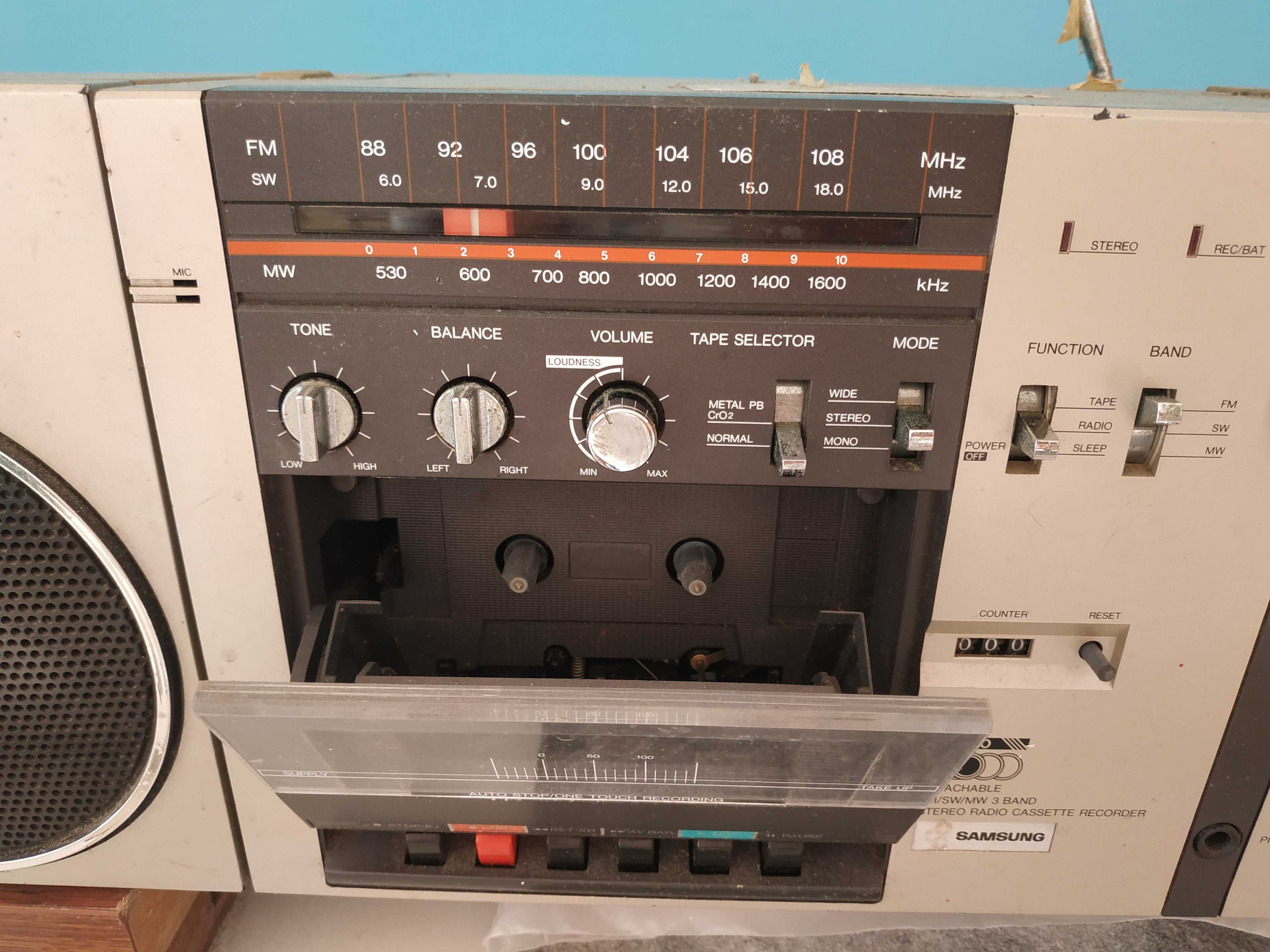 Radio gravador cassete Samsung (antigo)