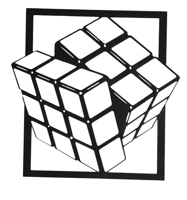KOSTKA RUBIKA dekoracja ścienna cube 3d