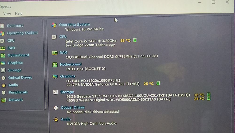 PC gamer Core i5 3470 3,7ghz+GTX 750ti +10gb+620gb