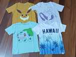 Conjunto de 4 t-shirts para criança - 6 a 8 anos
