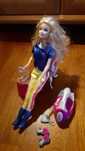 2 lalki barbie dżokejka + buty żelazko i torebka