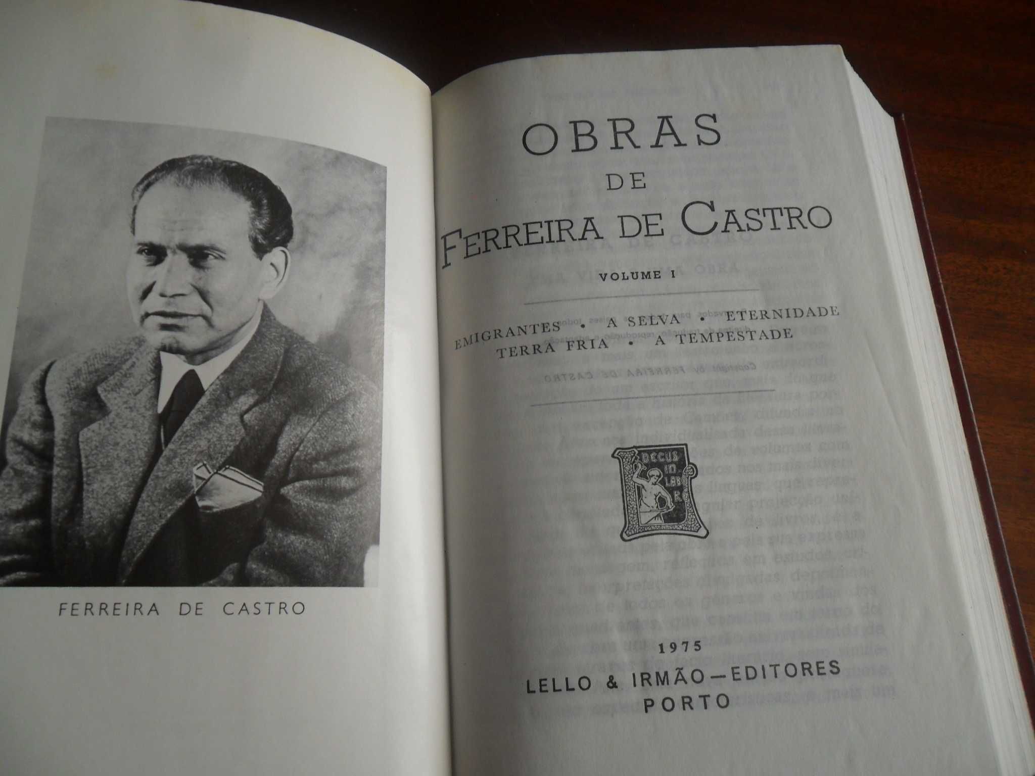"Obras Completas de Ferreira de Castro" - 4 Volumes em Papel Bíblia