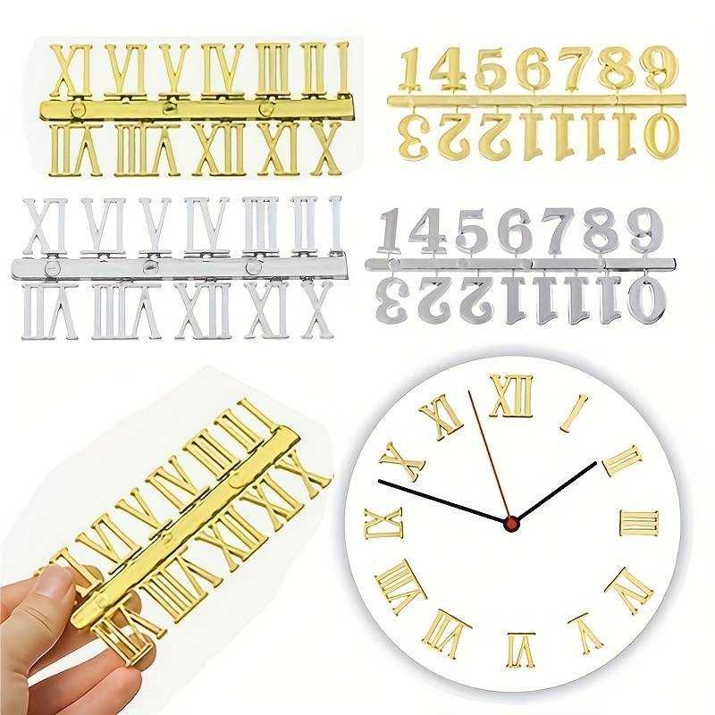 Stare zegary części cyfry Rzymskie srebrne  2