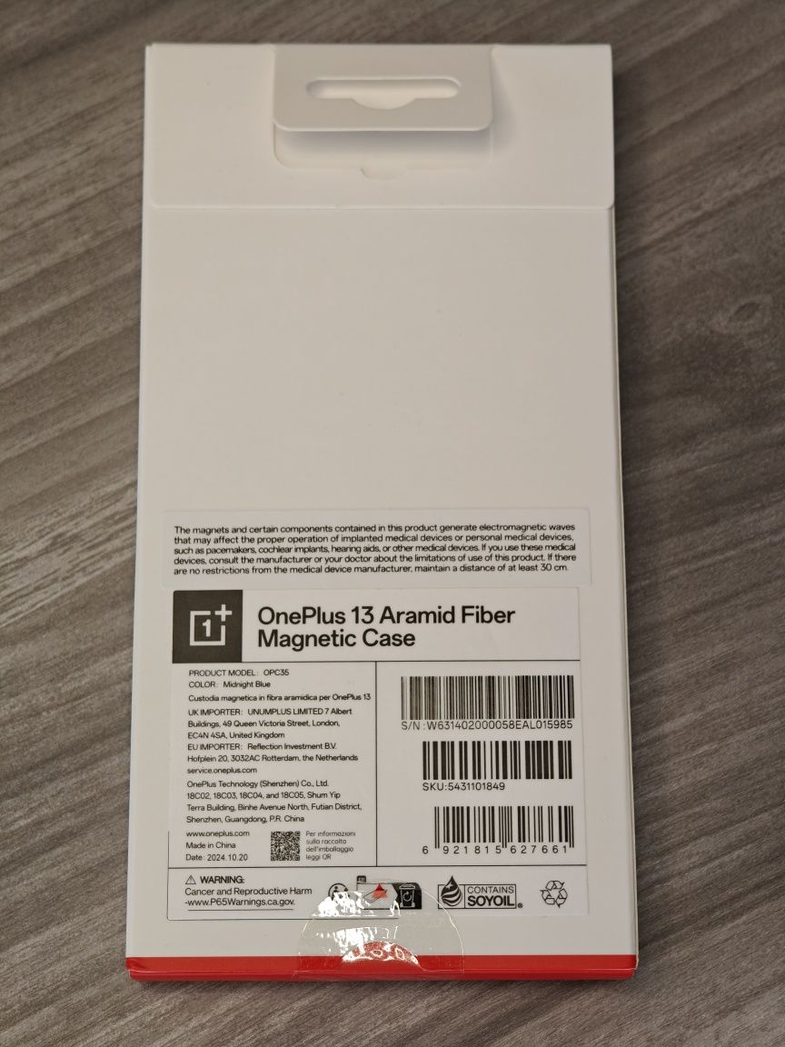 OnePlus 13 Aramid Fiber Magnetic Case – Midnight Blue, оригінал