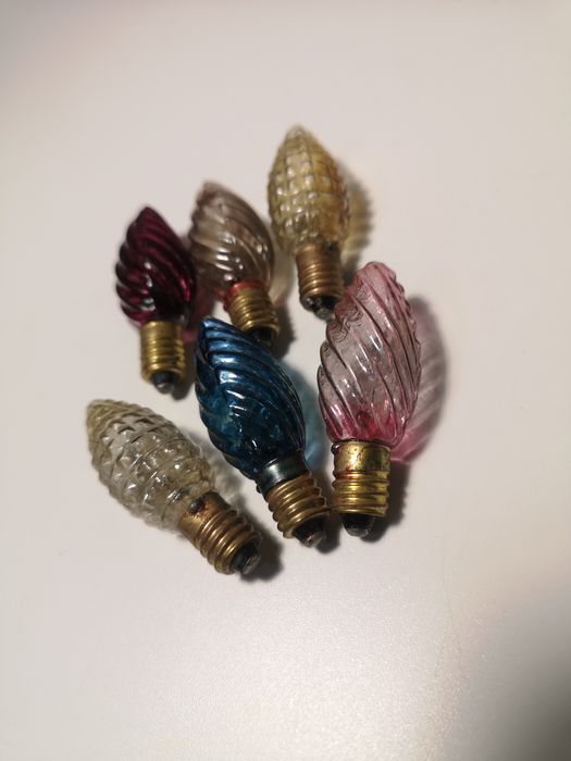 Zapasowe żarówki kształtki do lampek choinkowych PRL lata 80